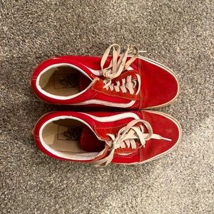 Women’s Red Low top vans